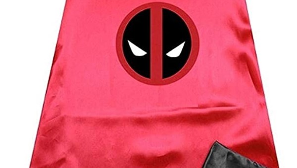 Double sided Kids or adults deadpool comic superhero costume with mask and cap