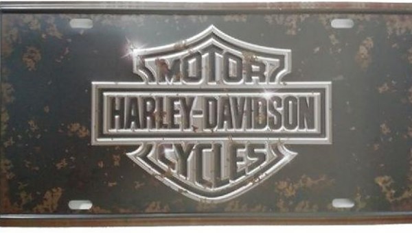 Harley Davidson motorcycles motorbike cruiser emobossed feel tin poster sign plaque